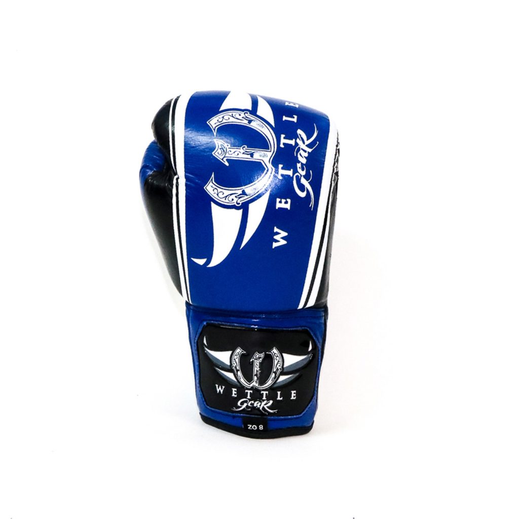 GANTS DE BOXE PRO À LACET CUIR SUPÉRIEUR BLEU WETTLE GEAR BlankId Equipements de Combats