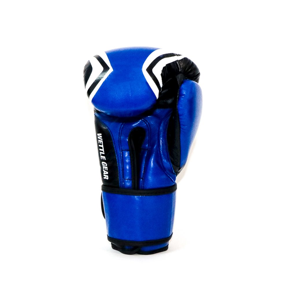 GANTS DE BOXE PRO VELCRO CUIR SUPÉRIEUR BLEU WETTLE GEAR BlankId Equipements de Combats