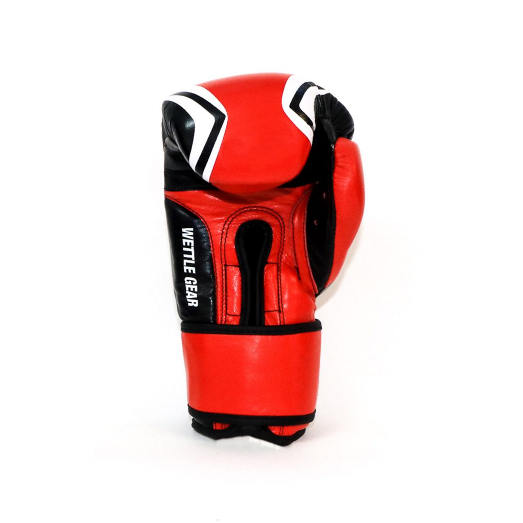 GANTS DE BOXE PRO VELCRO CUIR SUPÉRIEUR ROUGE WETTLE GEAR BlankId Equipements de Combats