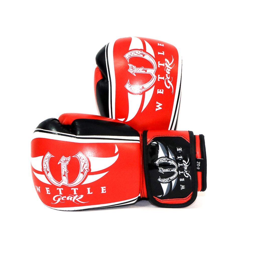 GANTS DE BOXE PRO VELCRO CUIR SUPÉRIEUR ROUGE WETTLE GEAR BlankId Equipements de Combats