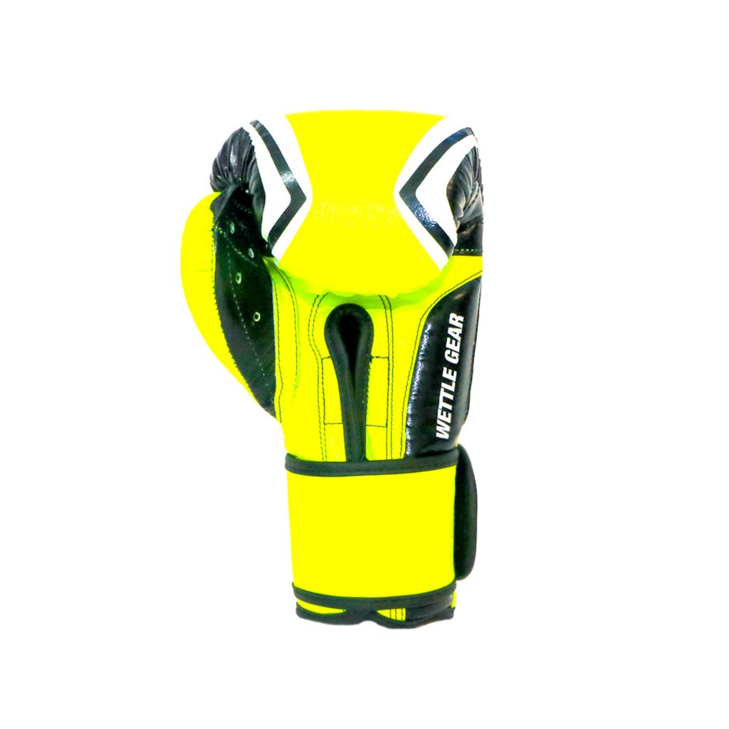 GANTS DE BOXE PRO VELCRO CUIR SUPÉRIEUR JAUNE WETTLE GEAR BlankId Equipements de Combats